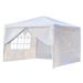 Outdoor Party Tent with 4 Side Walls 10 x 10 White Backyard Tent for Outside 2021 Upgraded Patio Gazebo Sunshade Shelter Outdoor Wedding Canopy Tent for Parties Garden Pool