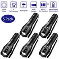 5 Pack Tactical Flashlight Torch Military Grade 5 Modes XML T6 3000 Lumens Tactical Led Waterproof Handheld Flashlight for Camping Biking Hiking Outdoor Home Emergency