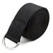 10 Cotton Yoga Pose Support Strap Metal D Ring Black