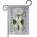 Breeze Decor 13 x 18.5 in. Lung Cancer Awareness Garden Flag with Support Double-Sided Decorative Vertical Flags House Decoration Banner Yard Gift