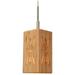 Woodbridge Lighting Light House Symmetry Bamboo Mini-Pendant in Natural/Brass