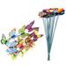 25Pcs Butterfly Stakes 7CM Waterproof Butterflies Stakes Garden Ornaments & Patio Yard Outdoor Decor Butterfly Party Supplies