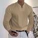 Men Sport Compression Shirt Long Sleeve Fitness Large Size Sports T-Shirt Men s Stretchy Comfortable Long-Sleeved Fall V-Neck