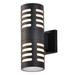 C Cattleya Black/Gold 2-light Die-cast Aluminum Outdoor Wall Light Sconce 2 Matte Black Black Matte