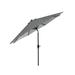 GARDEN 9 Ft Outdoor Patio Market Umbrella with Tilt & Crank Lift Black/White Stripe