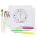 Cookie Decorating Supplies Cake Sugar Icing Cookie Tools including 1 Acrylic Cookie Turntable 6 Cookie Decoration Brushes 1 Anti-Slip Silicone Mat and 3 Cookie Scribe Needle