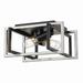 2 Light Contemporary Geometric Flush Mount in Pewter for Modern Lighting-Black Finish-Pewter Shade Color Bailey Street Home 170-Bel-4159804