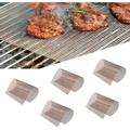 BBQ Grill Net Reusable Easy Grill Mesh BBQ Grill Net Barbecue net Bake Mats Teflon Mesh Heat Resistant BBQ Cooking Mesh Mat for Grilling Cooking Barbecue and Oven Easy to Clean(5 Pcs Brown)