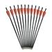 14 -18 Crossbow Bolts Arrows Fiberglass Shafts with Flat Nock for Archery Small Target Hunting