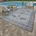 Paseo 6.5 x 9.5 Gray Animal Print Outdoor Rug