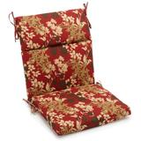 Blazing Needles 20-inch by 42-inch Spun Polyester Patterned Outdoor Squared Seat/ Back Chair Cushion Montfleuri Sangria
