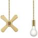 Toma 2pcs Ceiling Fan Pull Chain with pendant Beaded Ball Fan Pull Chain Ceiling Light Pull Chain Extension for Bedroom Kitchen Restaurant