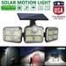 Wuffmeow Solar Lights Outdoor Motion Sensor - New Upgrade Rotatable 122 LEDs Wireless LED Solar Motion Security Light IP67 LED Flood Light