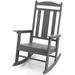 Costway Patio Rocking Chair All-Weather HDPE Rocker High Back Porch Grey