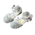 GYRATEDREAM Little Kids Girls Dress Pumps Glitter Sequins Princess Low Heels Mary Jane Party Dance Shoes Rhinestone Sandals