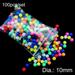 100pcs High Quality Round Stoppers Mixed Color Floats Balls Double Pearl Fishing Cross Beads Drill 10MM