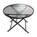 Four Seasons Courtyard Marbella Glass Top Dining Table with Umbrella Hole