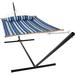 Sunnydaze 2-Person Freestanding Quilted Fabric Hammock with 15 Stand - Catalina Beach