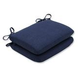 Pillow Perfect Rave Solid Rounded Corners 18.5 x 15.5 in. Outdoor/Indoor Seat Cushion - Set of 2