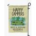 Printtoo Tan Happy Campers Class C Motorhome Personalized Camping Flags For Campers Double SidedFlagCampsiteFlagOutdoor Garden Sign