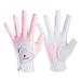 1Pair Lady Microfiber Golf Gloves Women Girls Silicone Anti-Slip Breathable Mittens Breathable Sports Gloves Golf Accessories Pink 19