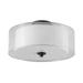 Globe Electric Alina 2-Light Matte Black Semi-Flush Mount Ceiling Light with White Linen Inner Shade and White Organza Outer Shade 91004422