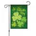 St Patricks Day Garden Flag 12 x18 Vertical Double Sided Shamrock Happy St Patricks Day Flag Evergreen Clover St Patricks Day Yard Flag for Patio Lawn Outdoor House Decor