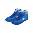 Eloshman Boxing Shoes for Men Boys Comfort Sports Round Toe Combat Sneakers Gym Breathable Wide WidthWrestling Shoes Blue-1 9.5