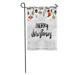 LADDKE Happy Merry Christmas Modern Brush Lettering Text Graphic Xmas Holiday Garden Flag Decorative Flag House Banner 12x18 inch