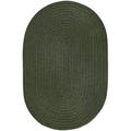 Rhody Rug Madeira Indoor/ Outdoor Braided Rounded Area Rug Dark Sage 4 x 6 Oval Synthetic Polypropylene Reversible 4 x 6 Outdoor Indoor Oval