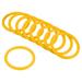 Uxcell 6cm Plastic Carnival Ringtoss Rings Hoop Party Favor Game Yellow 12 Pack
