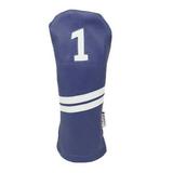 Leather Blue & White Driver Golf Head Cover
