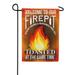 America Forever Welcome to Our Firepit Garden Flag Marshmallows Double Sided Summer Camping Flags for Campers Seasonal Yard Outdoor Decorative Flag - 12.5 x 18 Inch