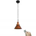 FSLiving 100 Lumens Multi-Function Led No Cord Remote Control Battery Run Indoor Outdoor Iron Chain Plating Painted Red Pendant Light for Aisle -Easy Installation Dimmable Battery Not Included-1 Pack