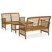 3 Piece Patio Set Solid Acacia Wood