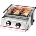 TFCFL 2 Burners BBQ Grill Propane Gas Grill Outdoor Camping Steel Shield Portable