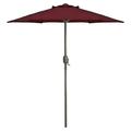 Northlight 7.5 Outdoor Patio Market Umbrella with Hand Crank - Burgundy