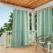 Exclusive Home Cabana Solid Indoor/Outdoor Light Filtering Grommet Top Curtain Panel Pair 54 x84 Seafoam