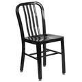 Flash Furniture Gael Commercial Grade Black Metal Indoor-Outdoor Chair