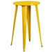 Flash Furniture Commercial Grade 24 Round Yellow Metal Indoor-Outdoor Bar Height Table