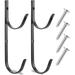 UNCO- Pool Pole Hanger 2 Pack Pool Black Hooks for Poles Pool Equipment Hooks Pool Pole Hooks Hooks for Pool Supplies