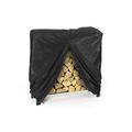 Covermates Log Rack Cover - Light Weight Material Weather Resistant Water Resistant Zipper Outdoor Living Covers-Black