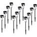 Solar Garden Lights 24Pack Solar Lights Outdoor - Waterproof Stainless Steel Outdoor Solar Lights LED Solar Powered Landscape Lighting for Yard Patio Walkway Landscape In-Ground Spike Pathway