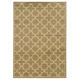 Addison Heights Brentwood Geometric Lattice Transitional Casual Area Rug Beige