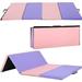 Gymnastics Mat 6x4x2 Folding Tumbling Mat 2â€� Thick Portable PU Leather Gym Mat with Carrying Handles for Kids Adults 4-Folding Mix Color