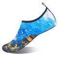 AVEKI Water Sports Shoes Barefoot Quick-Dry Aqua Yoga Socks Slip-on for Men Women Deepsea Size: 35