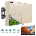 IC ICLOVER 52 -55 Outdoor Weatherproof LCD Plasma TV/Television Cover Flat Screen TV/Television Dustproof Protector with Waterproof Remote Pocket Beige