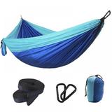 Camping Hammock - Portable Hammock Single or Double Hammock Camping Accessories for Outdoor Indoor w/ Tree Straps