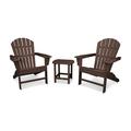 POLYWOOD South Beach Adirondack 3-Piece Set in Mahogany