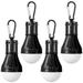 Ledander Black 4PCS Outdoor Camping Tent Light Portable Lantern LED Bulb